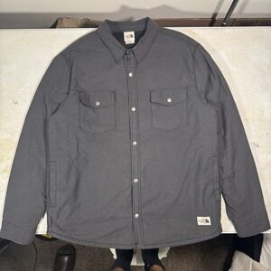 The North Face Mens Campshire Sherpa Lined Shirt Jacket Shacket Black Sz XL Snap